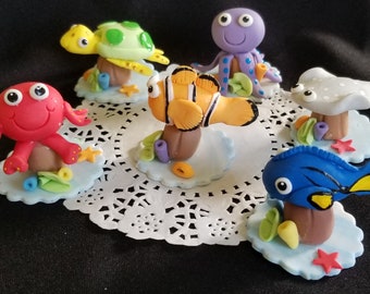 Under The Sea Party Decorations Boy Under the Sea Baby Shower Sea Creatures Favors Under The Sea Themed Party Sea Creatures Cake Toppers