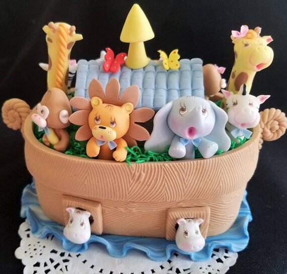 Noah S Ark Cake Topper Noah S Ark Baby Shower Boy Etsy