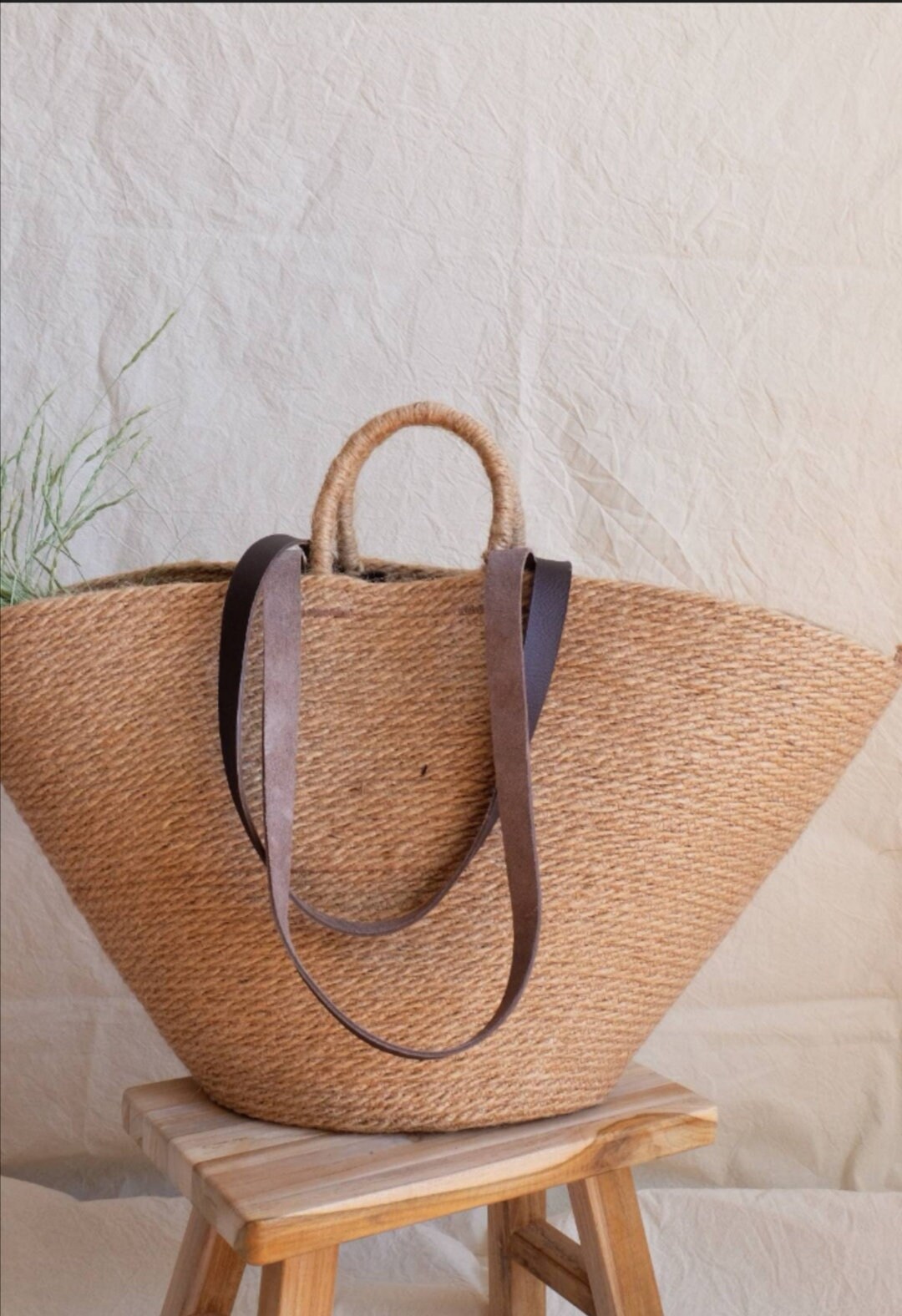 Straw Beach Basket Bag Moroccan Basket Bag Raffia Basket Etsy UK