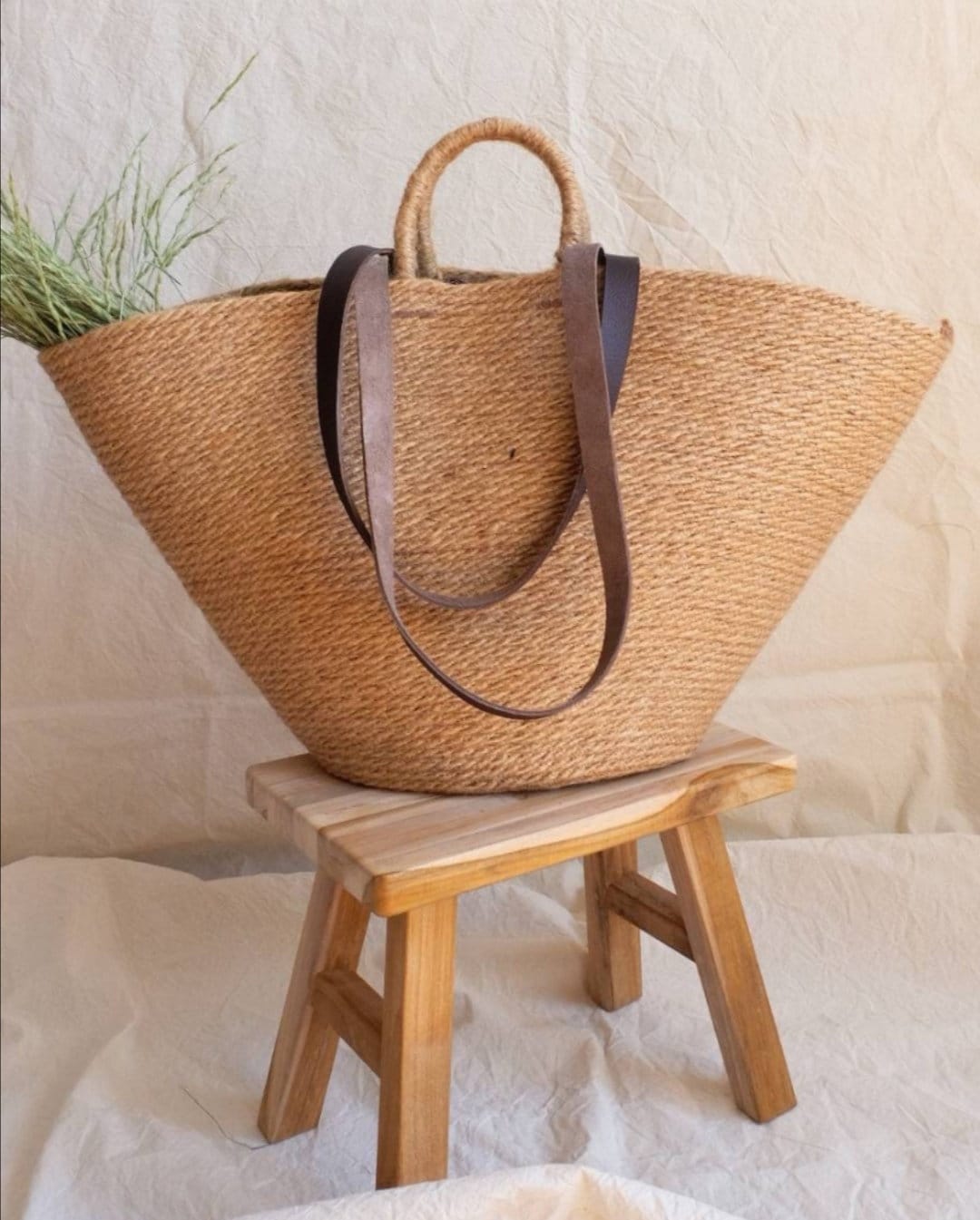 Straw Beach Basket Bag Moroccan Basket Bag Raffia Basket Etsy UK