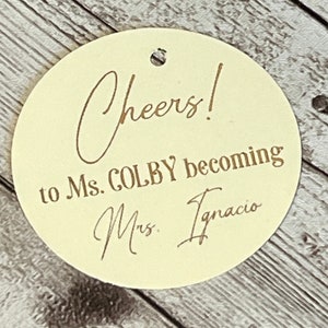 Wedding Shower Favor Tags, Personalized Gold Foil Tags, Thank You Favor Tags, Bridal  Shower Thank You Favor Tags, Pick Your Colors