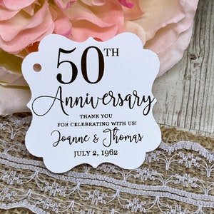 Étiquettes de cadeau d'anniversaire, Étiquettes en feuille d'or, Étiquettes de cadeau d'anniversaire de mariage, Étiquettes pour cadeaux, Étiquettes de cadeau, Fête d'anniversaire, Choisissez vos couleurs