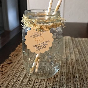Pick Your Card Stock- Anniversary Favor Tags, Wedding Anniversary Favor Tags, Anniversary Thank You Tags, Choose Your Anniversary Years
