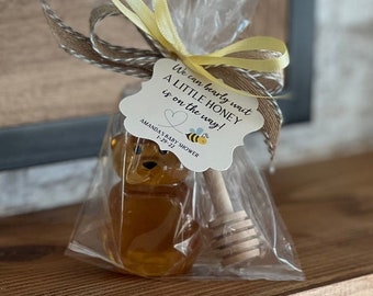 Pick Your CardStock-Baby Shower Favor Tags, Gold Foil Tags, We Can Bearly Wait Honey On The Way, Honey Favor Tags, Baby Shower Favor Tags