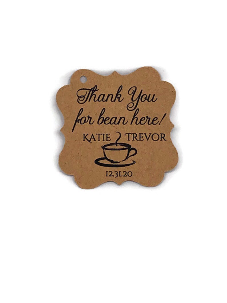 2 Thank You for Bean Here Coffee Bean Wedding Favor Etsy