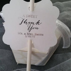 Etiquettes de faveur pour cake pops, étiquettes de faveurs de mariage, étiquettes en feuille d'or, un doux merci, choisissez vos couleurs