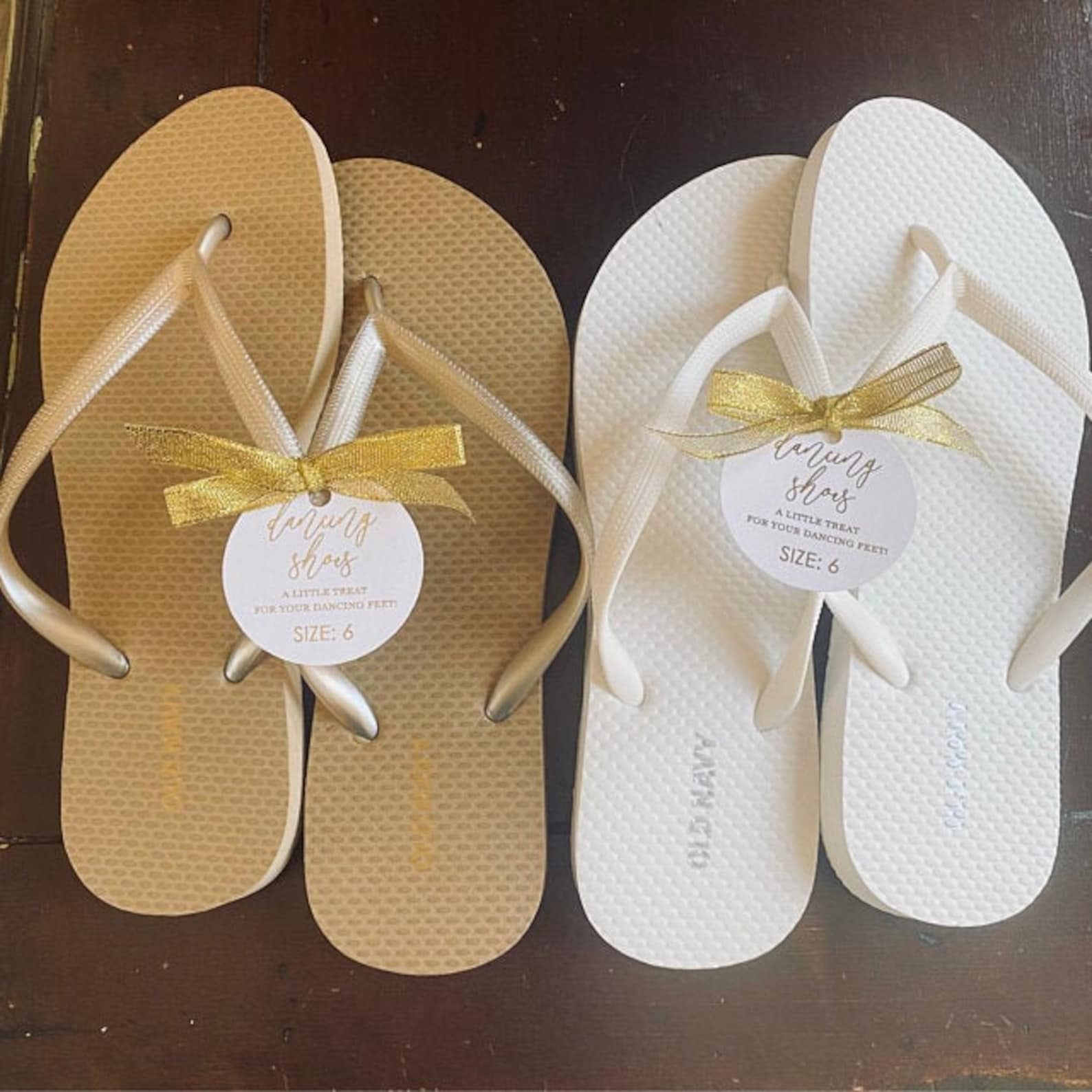 Flip Flop Favor Tags Flip Flop Size Tags Wedding Favor Tags Etsy