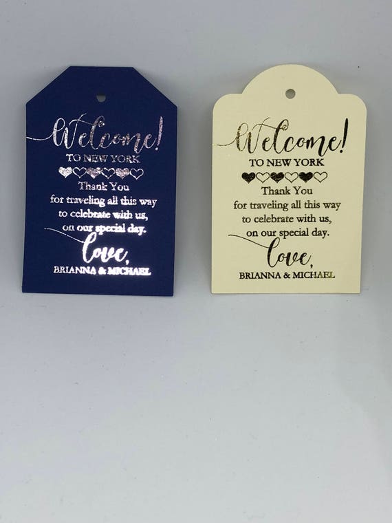 Paper Thank You Cards Personalized 3 Gold Foil Tags For