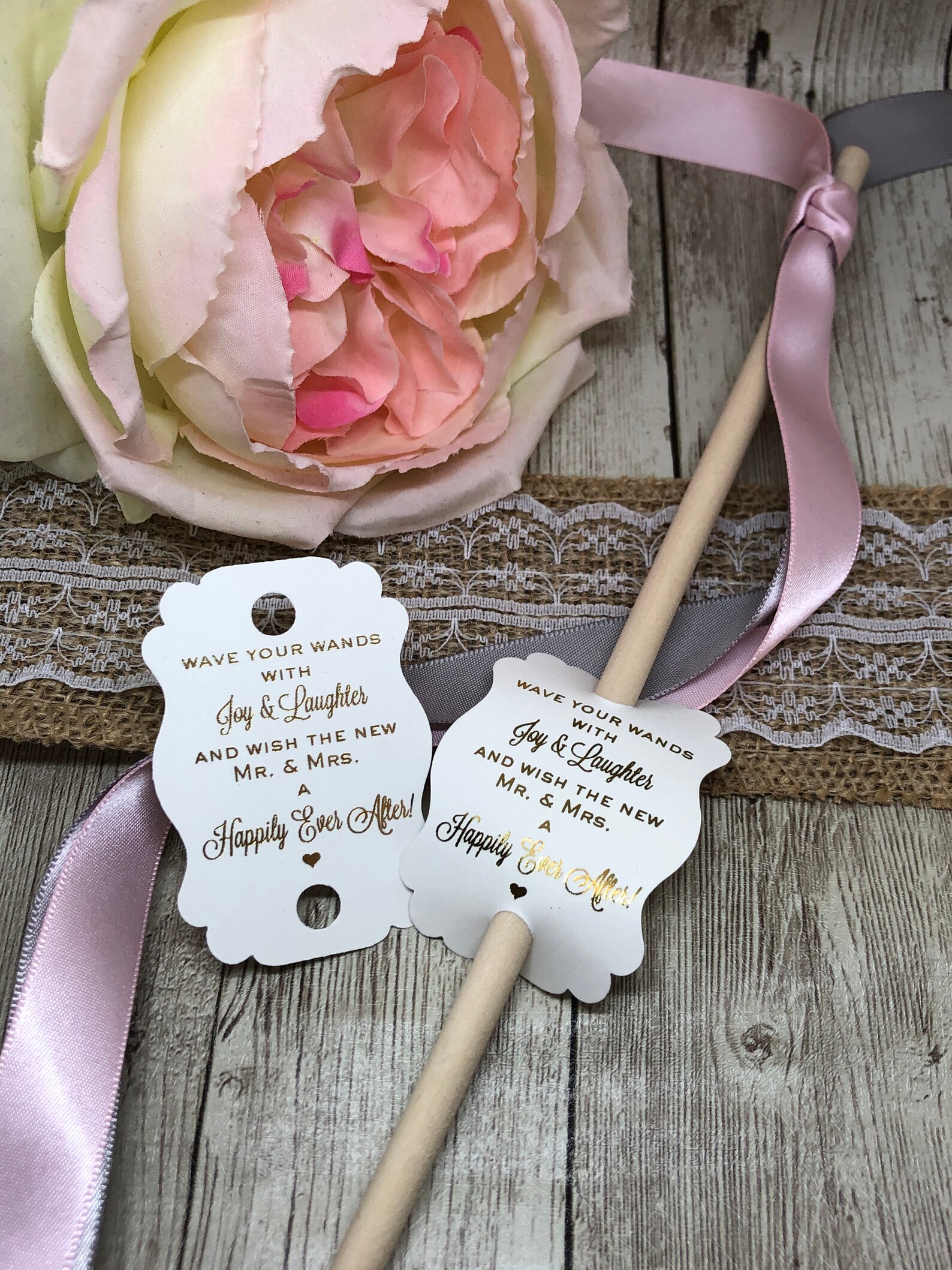 Ribbon Wand Favor Tags Ribbon Wand Send off Tags Wedding Etsy