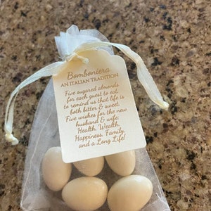 Etiquettes de faveur de mariage, Étiquettes Bomboniera tradition grecque Koufeta, Etiquettes de faveur dragées, Etiquettes en feuille d'or, Etiquettes de faveur Tradition italienne