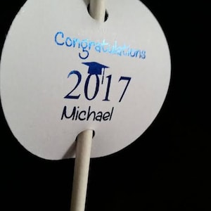 2" Cake Pop Favor Tags, Graduation Party Cake Pop Tags, Gold Foil Tags, Graduation Cake Pop Tags, Cake Pop Favor Tags, Class of 2024