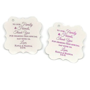 2" Family Friends Favor Tags, Wedding favor tags, Gold Foil Tags, Thank You Favor Tags, Wedding Tags