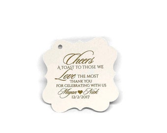 Cheers Wedding/Event/Celebration Favor Hang Tags FS-072-F A Toast To Those We Love The Most 