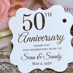 Étiquettes de cadeau d'anniversaire, Étiquettes en feuille d'or, Étiquettes de cadeau d'anniversaire de mariage, Étiquettes pour cadeaux, Étiquettes de cadeau, Fête d'anniversaire, Choisissez vos couleurs