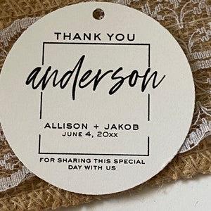 Wedding Favor Tags, Thank You For Sharing Day With Us Favor Tags, Wedding Tags,  Personalized Favor Tags, Wedding Favor Thank You Tags