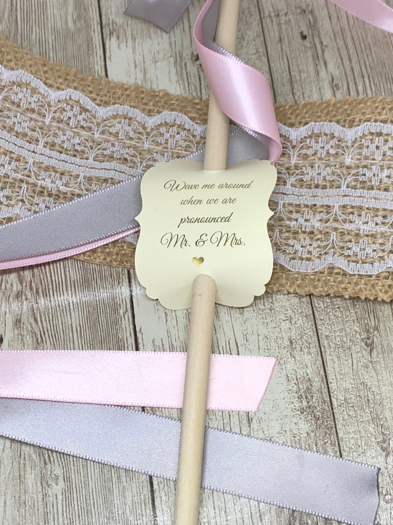 Gold Foil Tags Wand Send off Tags 2.25 Ribbon Wand Favor Tags Wedding Tags Ribbon Wand Tags Blush Navy Cream Burgundy Fuchsia +