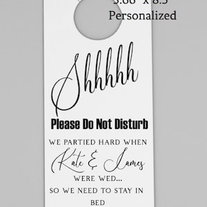 Personalized Wedding Hotel Door Hangers (3.66&quot; x 8.5&quot;)
