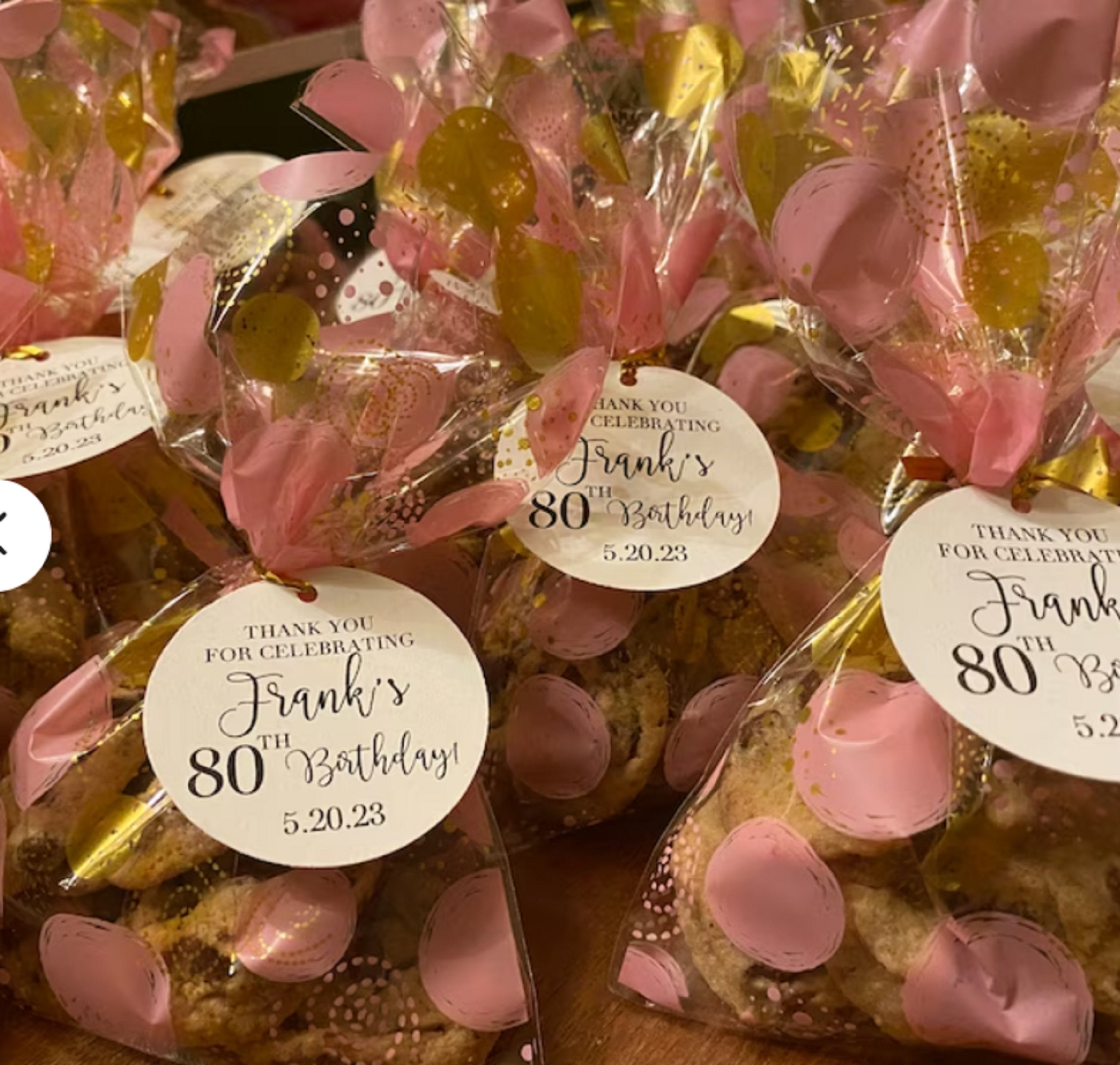 80th Birthday Thank You Tags