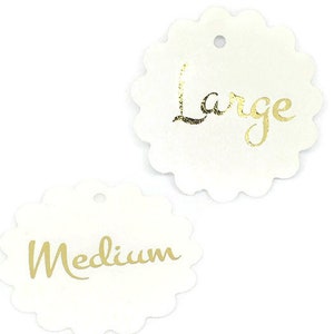 2&quot; Flip Flop Tags, Flip Flop Size Tags, Wedding Flip Flop Reception Tags, Flip Flop Size Tags For Wedding Guests, Gold Foil Tags