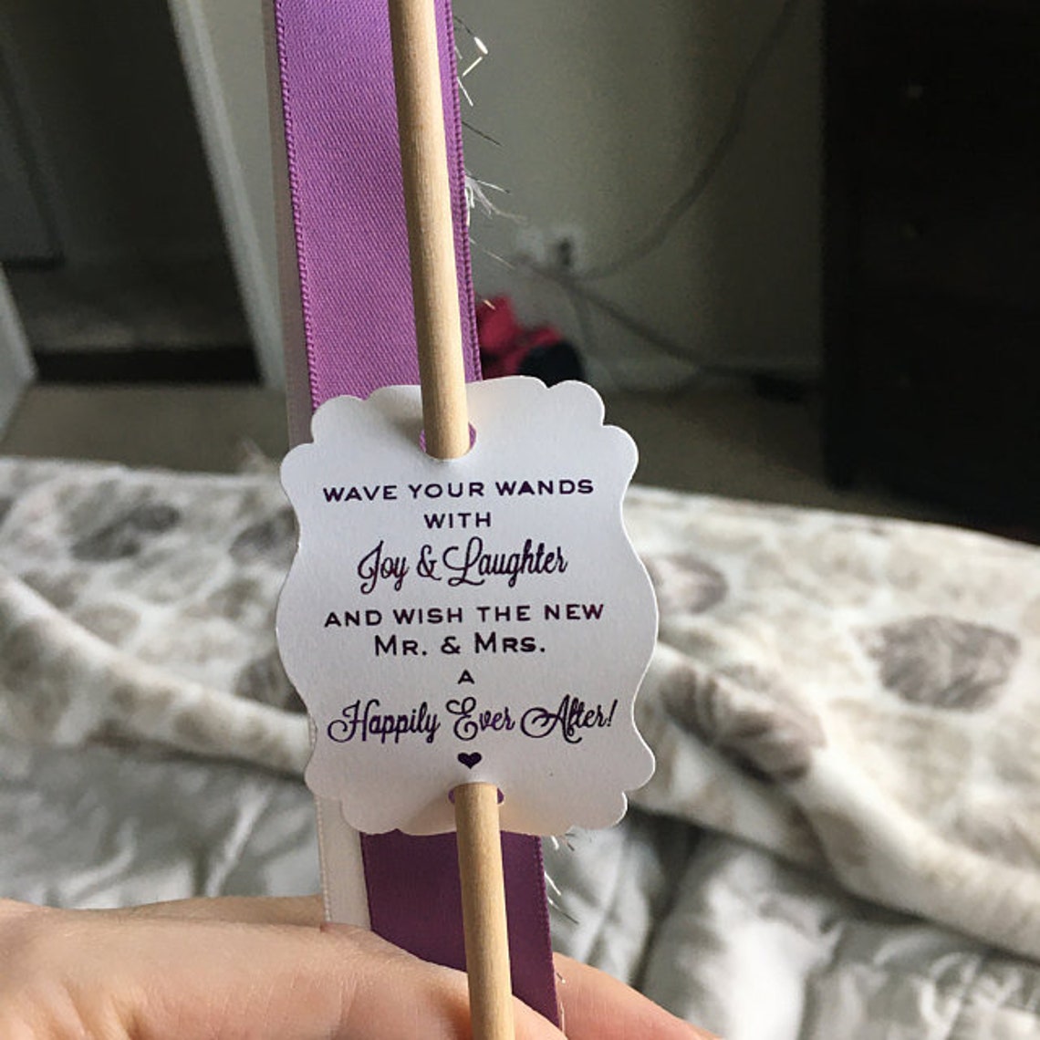 Ribbon Wand Favor Tags Ribbon Wand Send off Tags Wedding Etsy