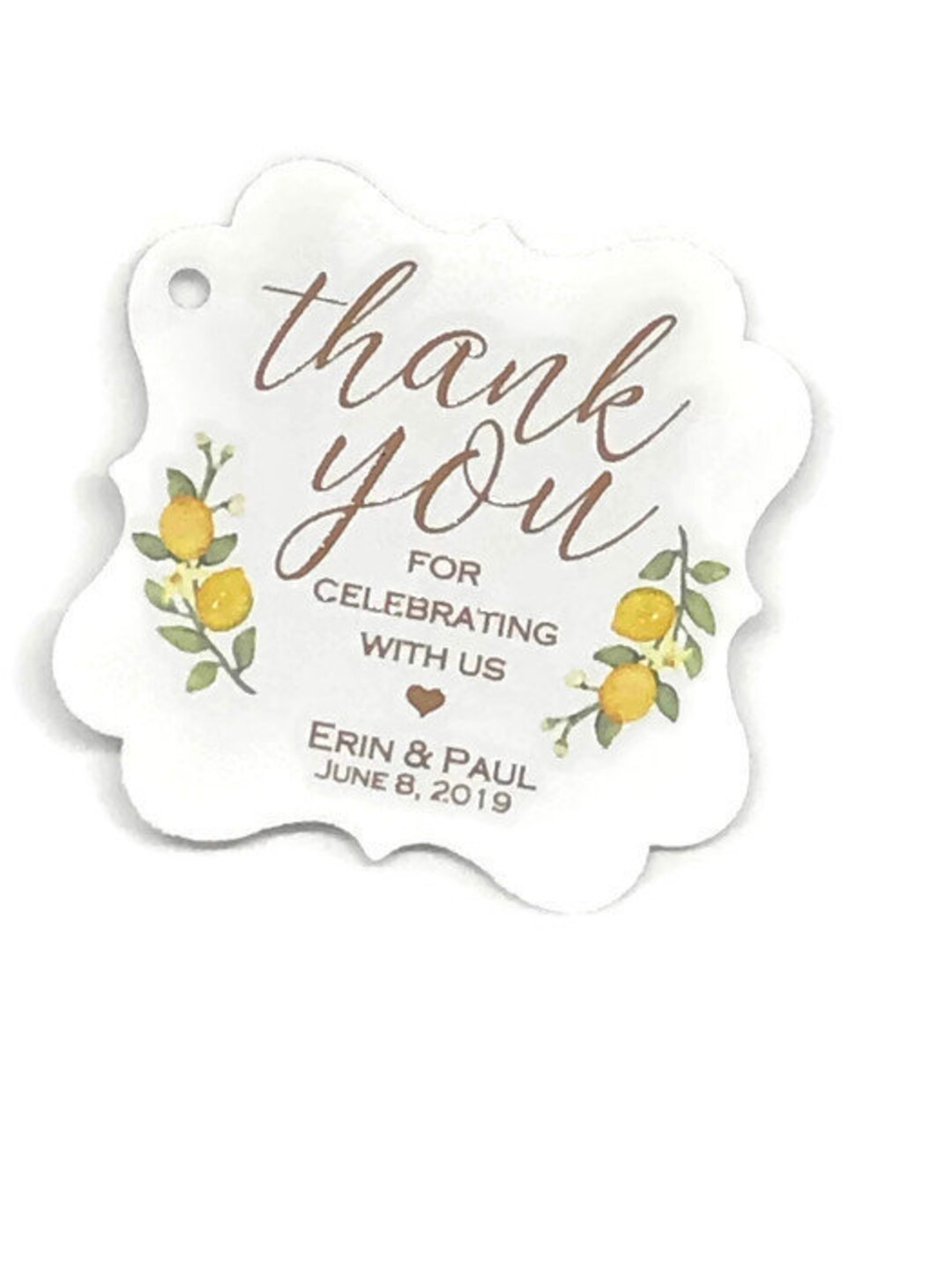 2 Thank You Gold Foil Tags Rose Gold Foil Tags Lemon - Etsy