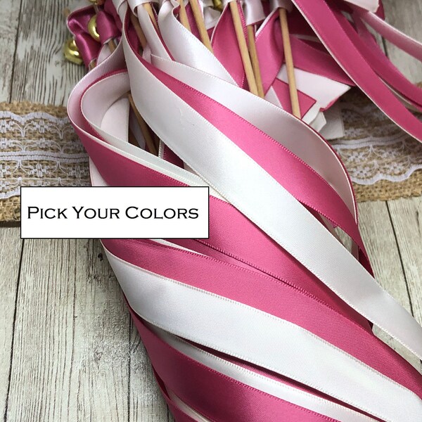 Double Ribbon Wand Etsy