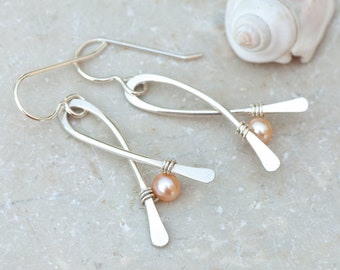 Cancer Survivor Earrings Survivor Jewelry Golden Breast Cancer Awareness Ribbon Earrings Sterling Silver Earrings