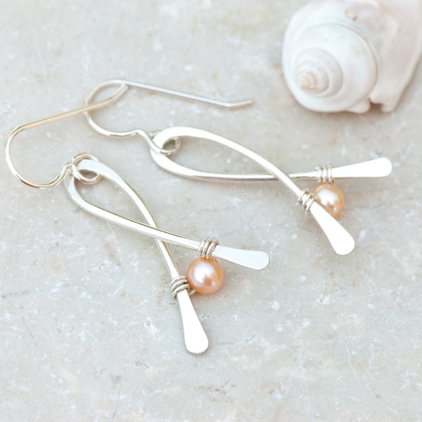 Boucles d'oreilles ruban rose de sensibilisation au cancer du sein, boucles d'oreilles survivantes du cancer, boucles d'oreilles en argent sterling, boucles d'oreilles ruban rose, bijoux survivants