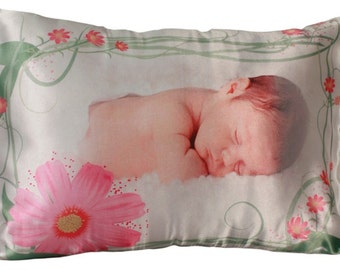 Personalized Custom Photo Satin Pillow 12" x 18" - Add Image/Text