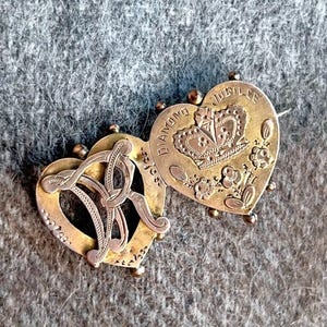 Antique Brooch Queen Victoria Diamond Jubilee 9k Gold Victorian