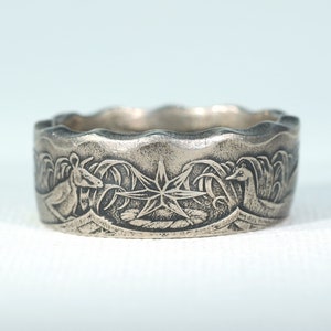Elizabeth II Australian Coin Band Ring Dated 1971 Size 14