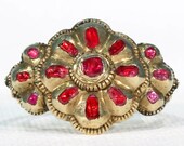 Rare Iberian 18th Century Ruby Spinel Ring 14k Gold