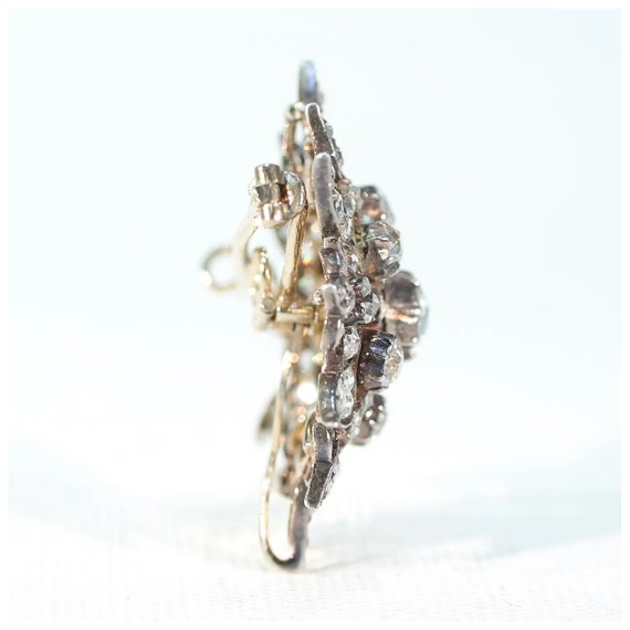 Victorian Starburst Diamond Pendant Brooch 3cttw … - image 4