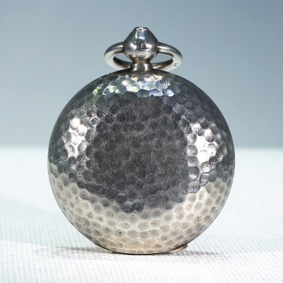 Victorian Silver Hammered Sovereign Case Pendant View 2