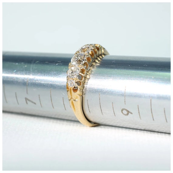 ビクトリア朝 5 ダイヤモンド リング 18K ゴールド 1886 サイズ 8.25 