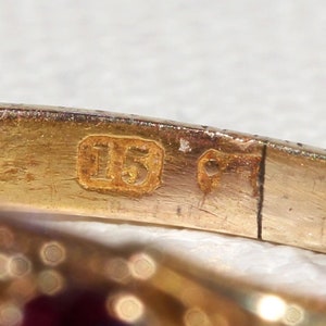 Victorian Almandine Garnet Pearl Ring Gold Size 9.5 Birmingham 1877 - Etsy