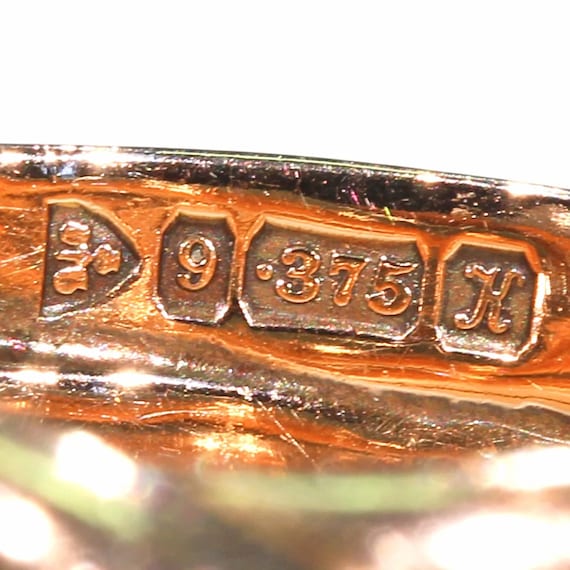 Extra Wide Antique Diamond Snake Ring 9k Gold Siz… - image 8