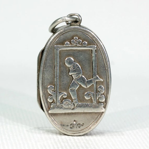 Victorian Silver Soccer Football Locket Pendant