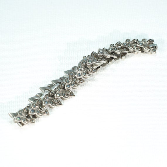 Sparkling Vintage Silver Marcasite Bracelet - image 7