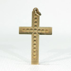 English 9k Gold Cross Pendant Hallmarked 1961