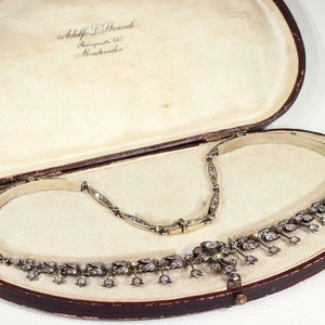 Antique Victorian Floral Design Diamond Necklace - Etsy