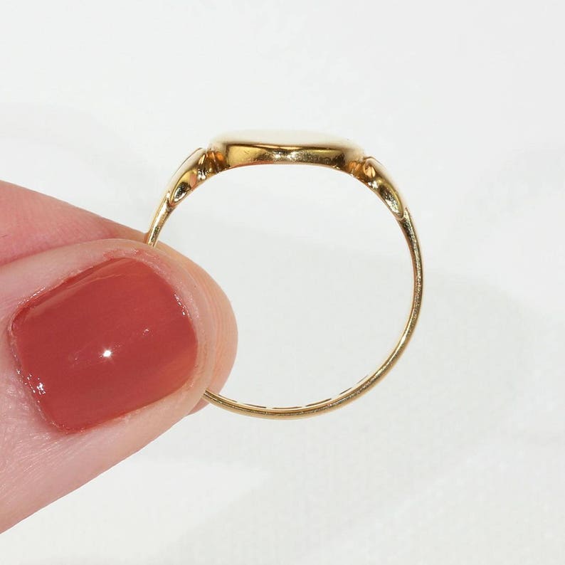 Edwardian Mens 18k Gold Shield Ring Hallmarked Chester 1905 Etsy