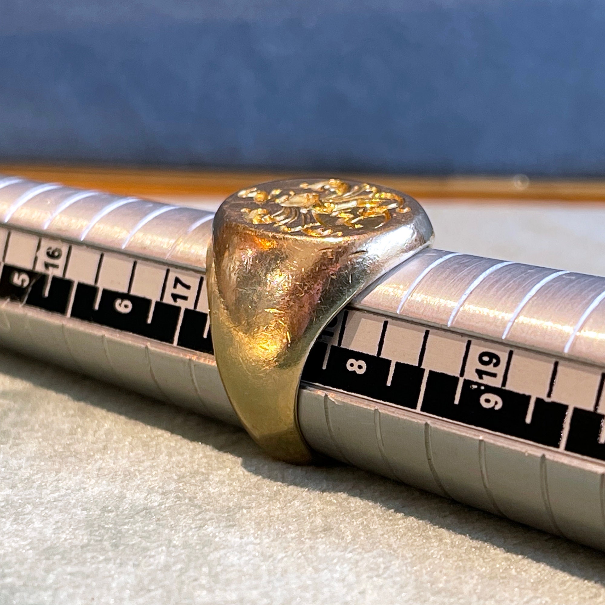 Antique Larter and Sons Gold Signet Ring Sz 7.75 - Etsy
