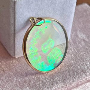 Vintage Gold Eule Holographische Anhänger, c. um 1980