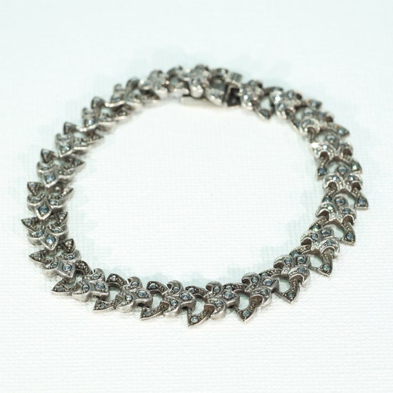 Sparkling Vintage Silver Marcasite Bracelet - image 2