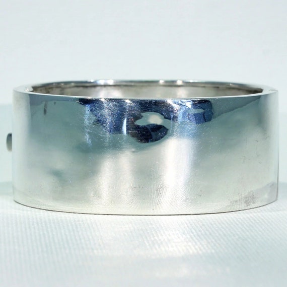 Antique Victorian Silver Bangle, Inscribed 1881 - image 3