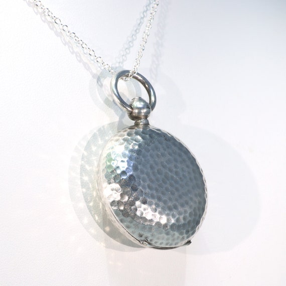 Victorian Silver Hammered Sovereign Case Pendant View 3