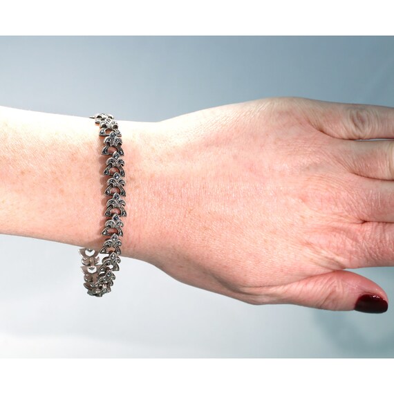 Sparkling Vintage Silver Marcasite Bracelet - image 8