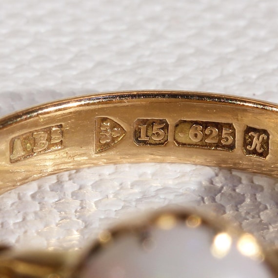 Antique Art Nouveau Opal Ring 18k Gold - image 9