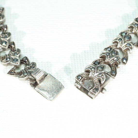 Sparkling Vintage Silver Marcasite Bracelet - image 6